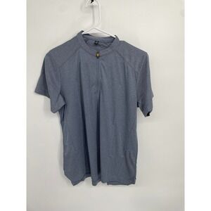 McDonald's Apparel Collection Top Women Medium Heather Gray 1/4 Zip Short Sleeve